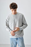 Taş Pamuk Yumuşak Dokulu Standart Fit Basic Erkek Sweatshirt - 88363