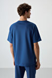 Parlament Pamuklu Kalın Yüzeyi Dokulu Oversize Fit  Baskılı Erkek T-Shirt - 88365