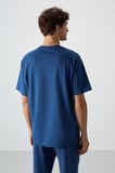 Parlament Pamuklu Kalın Yüzeyi Dokulu Oversize Fit  Baskılı Erkek T-Shirt - 88365