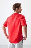 Fiesta Pamuklu Kalın Yumuşak Dokulu Oversize Fit Baskılı Erkek T-Shirt - 88374