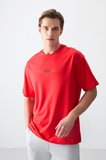 Fiesta Pamuklu Kalın Yumuşak Dokulu Oversize Fit Baskılı Erkek T-Shirt - 88374