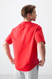 Fiesta Pamuklu Kalın Yumuşak Dokulu Oversize Fit Baskılı Erkek T-Shirt - 88374