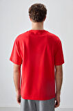 Fiesta Pamuklu Kalın Yumuşak Dokulu Oversize Fit Baskılı Erkek T-Shirt - 88375