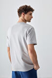 Taş Pamuklu Kalın Yumuşak Dokulu Oversize Fit Baskılı Erkek T-Shirt - 88376