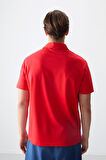 Fiesta Pamuklu Kalın Yumuşak Dokulu Polo Yaka Oversize Fit Basic Erkek T- Shirt - 88381