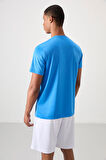 Saks Polyester Nefes Alan Dokulu İnce Esnek Standart Fit Erkek Performans T-Shirt - 88385