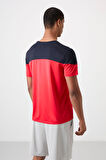 Kırmızı Polyester Nefes Alan Dokulu İnce Esnek Standart Fit Erkek Performans T-Shirt - 88386