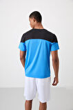 Saks Polyester Nefes Alan Dokulu İnce Esnek Standart Fit Erkek Performans T-Shirt - 88386