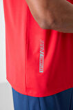 Kırmızı Polyester Nefes Alan Dokulu İnce Esnek Standart Fit Erkek Performans T-Shirt - 88388