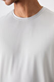 Taş Polyester Nefes Alan Dokulu İnce Esnek Standart Fit Erkek Performans T-Shirt - 88388