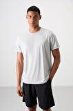 Taş Polyester Nefes Alan Dokulu İnce Esnek Standart Fit Erkek Performans T-Shirt - 88388