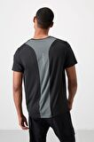 Tommy Life Siyah Polyester Nefes Alan Dokulu İnce Esnek Standart Fit Erkek Performans T-Shirt - 88387