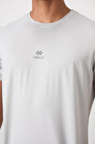 Taş Polyester Nefes Alan Dokulu İnce Esnek Standart Fit Erkek Performans T-Shirt - 88387