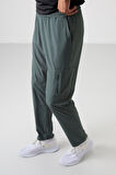 Haki Polyester İnce Yumuşak Comfort Fit Erkek Eşofman Alt - 82120