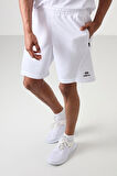 Beyaz Polyester Kalın Yumuşak Comfort Fit Erkek Şort - 81273