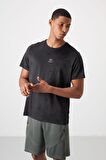 Tommy Life Siyah Polyester Nefes Alan Jakarlı İnce Esnek Standart Fit Erkek Performans T-Shirt - 88397