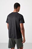 Tommy Life Siyah Polyester Nefes Alan Jakarlı İnce Esnek Standart Fit Erkek Performans T-Shirt - 88397