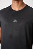 Tommy Life Siyah Polyester Nefes Alan Jakarlı İnce Esnek Standart Fit Erkek Performans T-Shirt - 88397