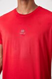 Tommy Life Kırmızı Polyester Nefes Alan Jakarlı İnce Esnek Standart Fit Erkek Performans T-Shirt - 88397IZI