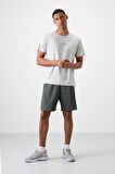 Tommy Life Taş Polyester Nefes Alan Jakarlı İnce Esnek Standart Fit Erkek Performans T-Shirt - 88397