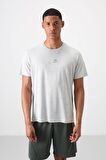 Tommy Life Taş Polyester Nefes Alan Jakarlı İnce Esnek Standart Fit Erkek Performans T-Shirt - 88397