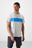 Taş Polyester Nefes Alan Jakarlı İnce Esnek Standart Fit Erkek Performans T-Shirt - 88398