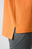 Oranj Penye Modal Yumuşak Tuşeli Oversize Fit Basic Kadın T-Shirt- 97285