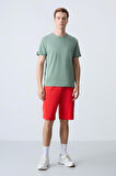 Fiesta Pamuklu Kalın Yumuşak Dokulu Standart  Fit Basic Erkek Şort  - 81278