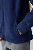 İndigo Kalın Yumuşak Dokulu Standart Fit Nakışlı Polar Kız Çocuk Sweatshirt - 75152