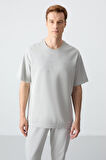 Taş Pamuklu Kalın Yumuşak Dokulu Oversize  Fit Basic Erkek Eşofman Takım - 85261