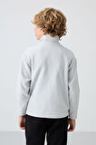 Taş Kalın Yumuşak Dokulu Standart Fit Nakışlı Polar Erkek Çocuk Sweatshirt - 11221
