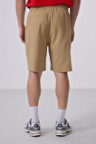 Koyu Bej Standart Fit Dokuma Hafif Esnek Chino Şort - 81290