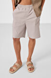 Taş Standart Fit Dokuma Hafif Esnek Chino Erkek Şort - 81292