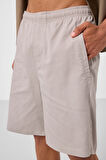 Taş Standart Fit Dokuma Hafif Esnek Chino Erkek Şort - 81292