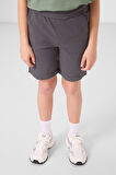 Açık Yeşil-Antrasit Pamuklu Oversize Fit Dokuma Hafif Esnek Chino Erkek Çocuk Şort Takım - 11279