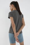 Tommy Life Basic Kısa Kol Standart Kalıp O Yaka Kadın T-Shirt Koyu Gri 97144