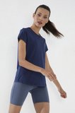 Tommy Life Standart Kalıp O Yaka Basic Kısa Kol Kadın T-Shirt İndigo 97144