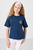 Parlament Pamuklu O Yaka Oversize Fit Baskılı Kız Çocuk T-Shirt - 75178
