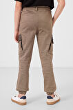 Camel Standart Fit Dokuma Hafif Esnek Chino Erkek Çocuk Pantolon - 11271