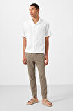 Camel Standart Fit Dokuma Hafif Esnek Chino Erkek Pantolon - 82180