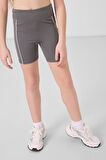 Koyu Gri Esnek Standart Fit Basic Performans Kız Çocuk Tayt - 75189