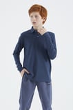 İndigo Polo Yaka Basic Uzun Kollu Erkek Çocuk T-Shirt - 11170