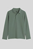 Çağla Polo Yaka Basic Uzun Kollu Erkek Çocuk T-Shirt - 11170