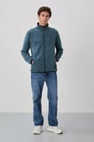 Standart Kalıp Dik Yaka 2li Paket Petrol-Ekru Erkek Polar Sweatshirt - 87992