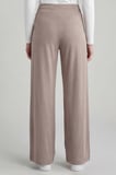 Koyu Bej Comfort Fit Geniş Paça Korsajlı Palazzo Kadın Pantolon - 94681