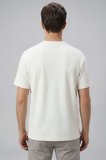 Ekru Rahat Form Esnek Nefes Alabilir Erkek T-Shirt - 88495