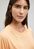 Lux Touch TENCEL TM Turuncu Basic Crop Tişört 1612231-71240