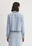 Thalia Mavi Premium Buz Mavi Jean Ceket 1110289-86792