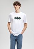 Mavi Batman Baskılı Beyaz Tişört 0611981-620