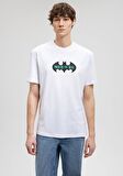 Mavi Batman Baskılı Beyaz Tişört 0611981-620